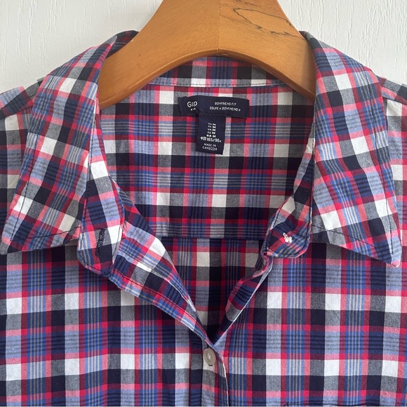 Gap Gingham Bpyfriend Fit Shirt Size Medium - Picture 5 of 5